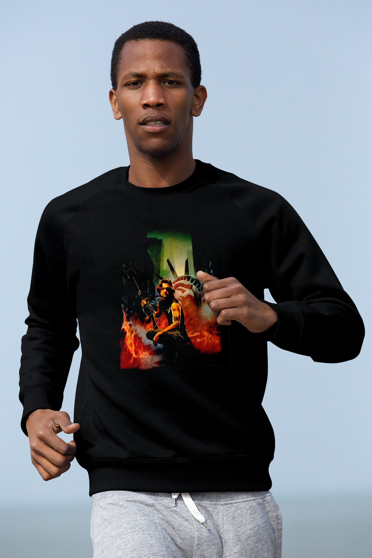 Escape from New York Siyah Unisex  Sweatshirt
