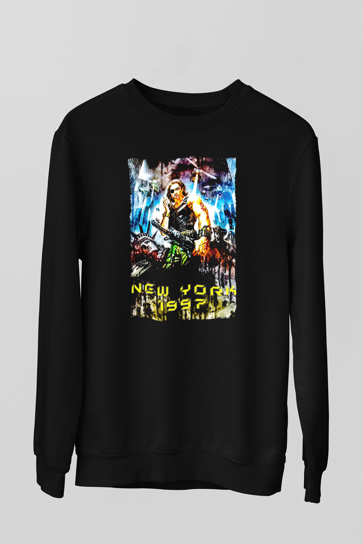 Escape from New York Siyah Unisex  Sweatshirt