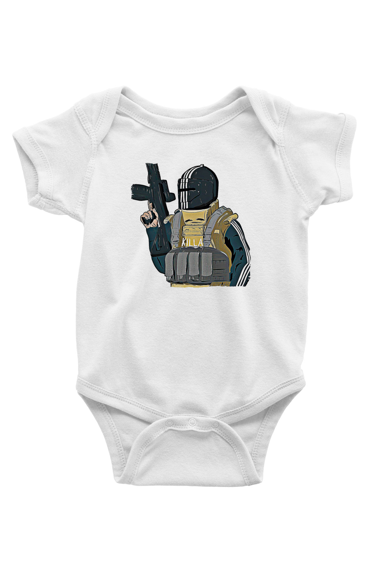 Escape From Tarkov Baskılı Beyaz Unisex Bebek Body - Zıbın