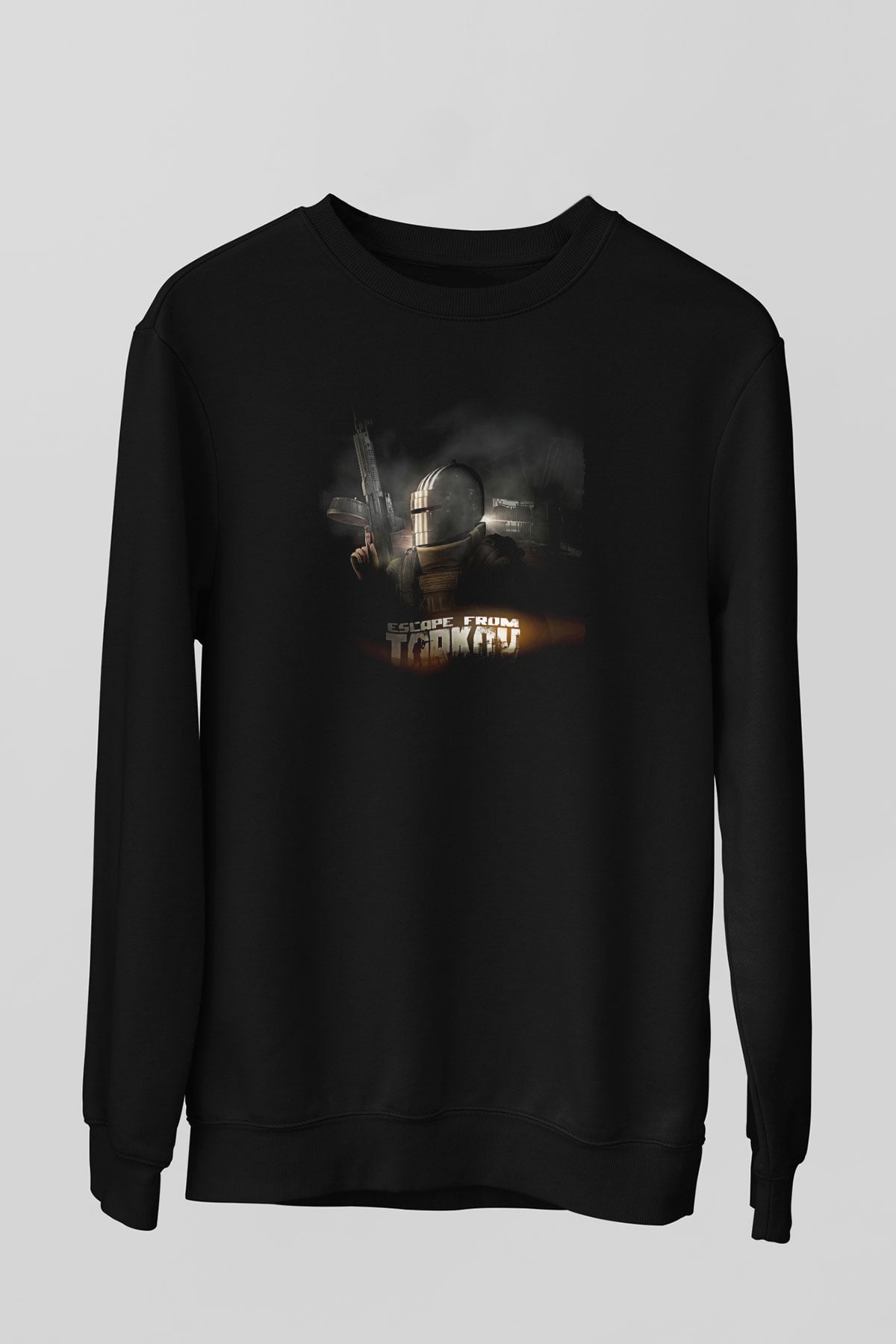 Escape From Tarkov Baskılı Unisex Siyah Sweatshirt