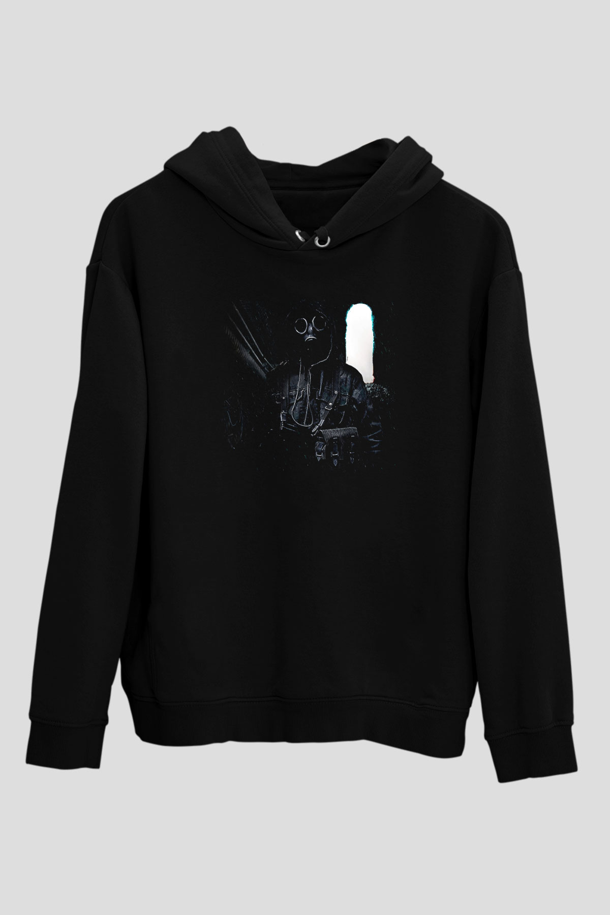 Escape From Tarkov Baskılı Unisex Siyah Kapüşonlu Sweatshirt