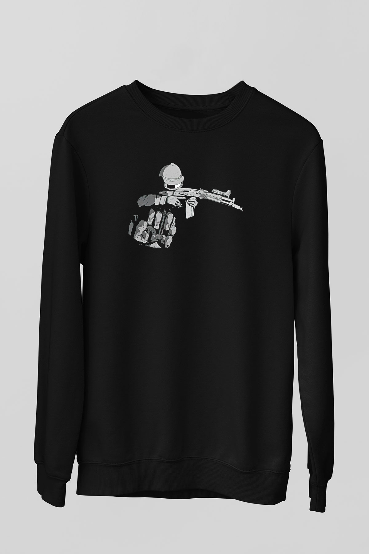 Escape From Tarkov Baskılı Unisex Siyah Sweatshirt