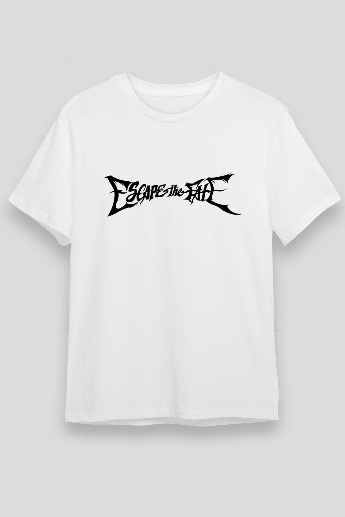 Escape the fate Baskılı Unisex Beyaz Tişört - Tshirt