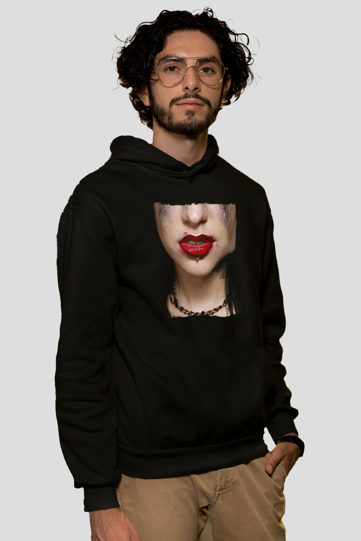 Escape the fate Baskılı Unisex Siyah Kapüşonlu Sweatshirt
