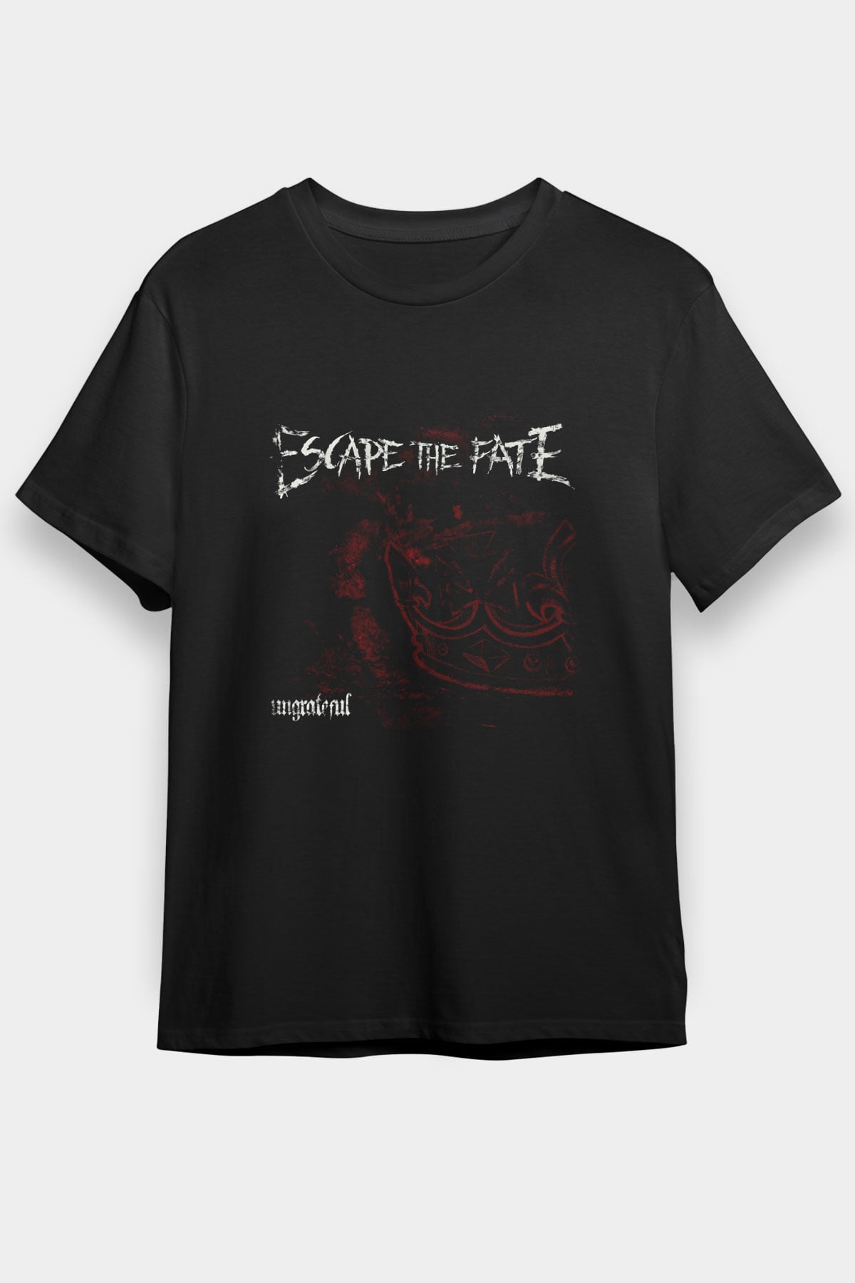 Escape The Fate Baskılı Unisex Siyah Tişört