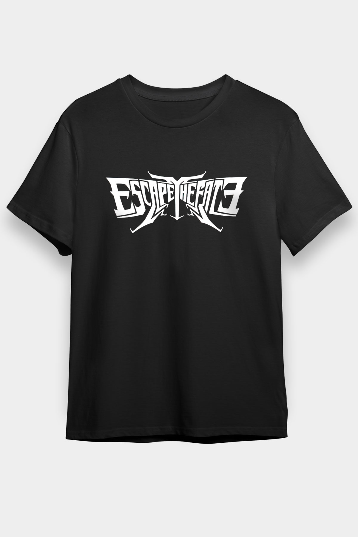 Escape the fate Baskılı Unisex Siyah Tişört - Tshirt