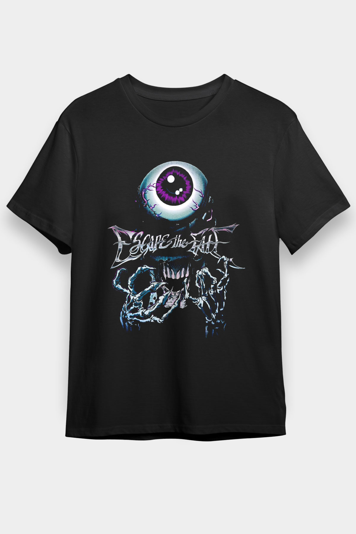 Escape the fate Baskılı Unisex Siyah Tişört - Tshirt