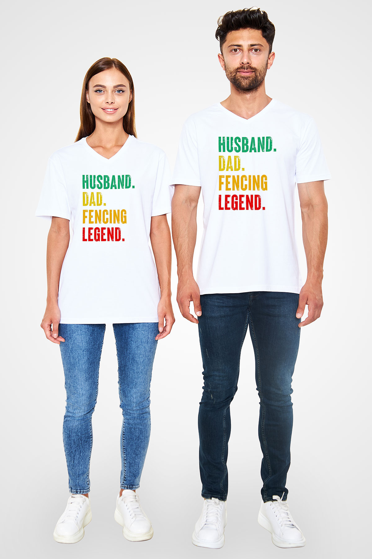 Eskrim Baskılı Unisex V Yaka Tişört - Tshirt