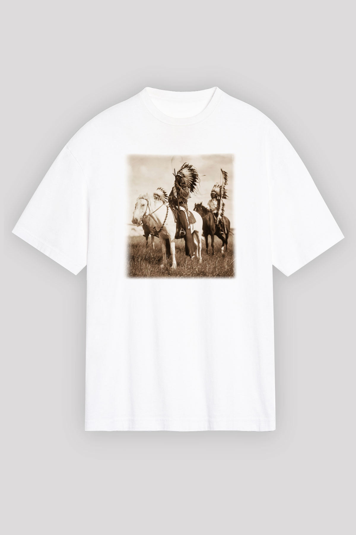 Etnolog Beyaz Unisex Oversize Tişört T-Shirt