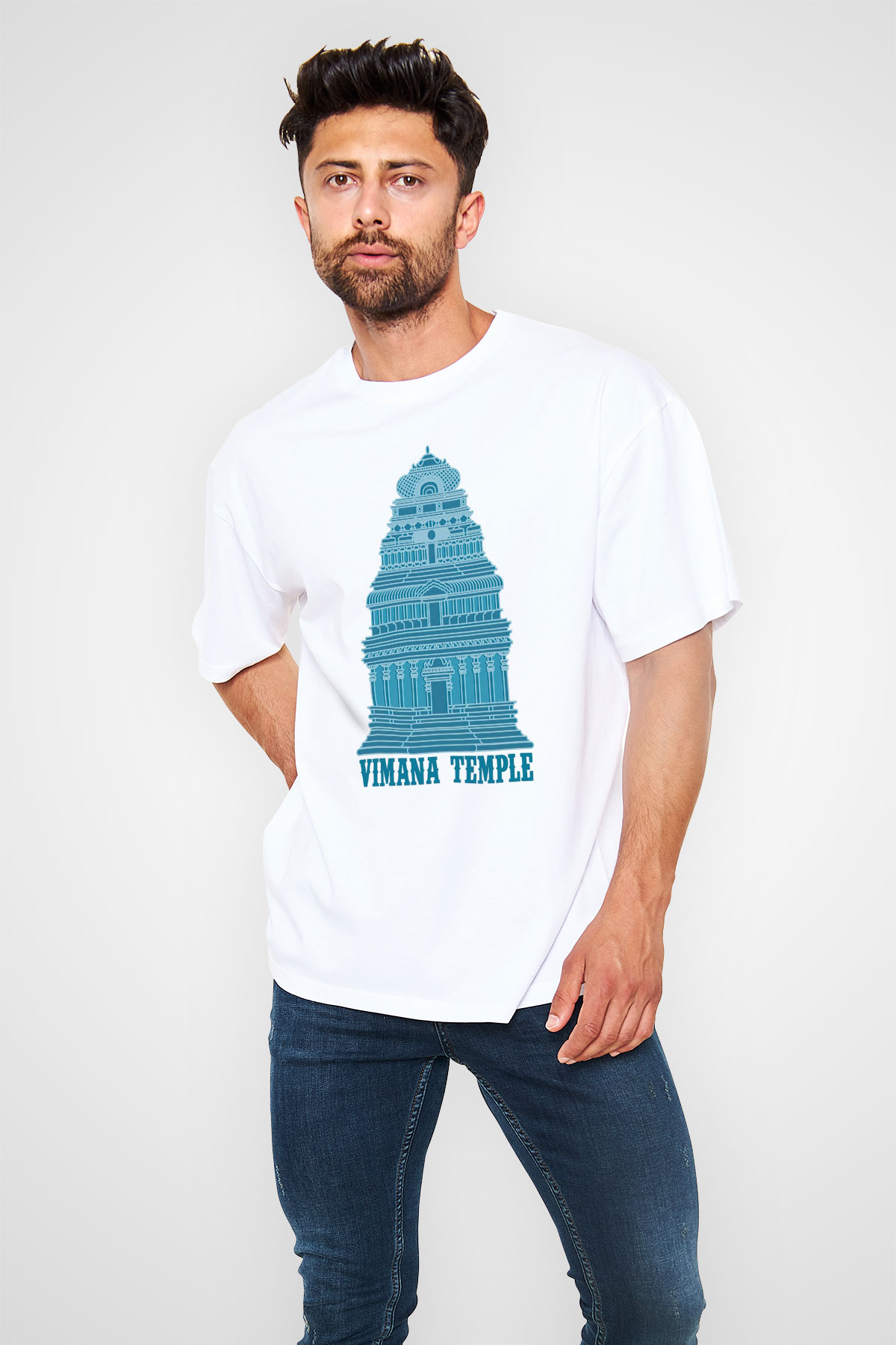 Etnolog Beyaz Oversize Tişört Oversize T-shirt - TişörtFabrikası