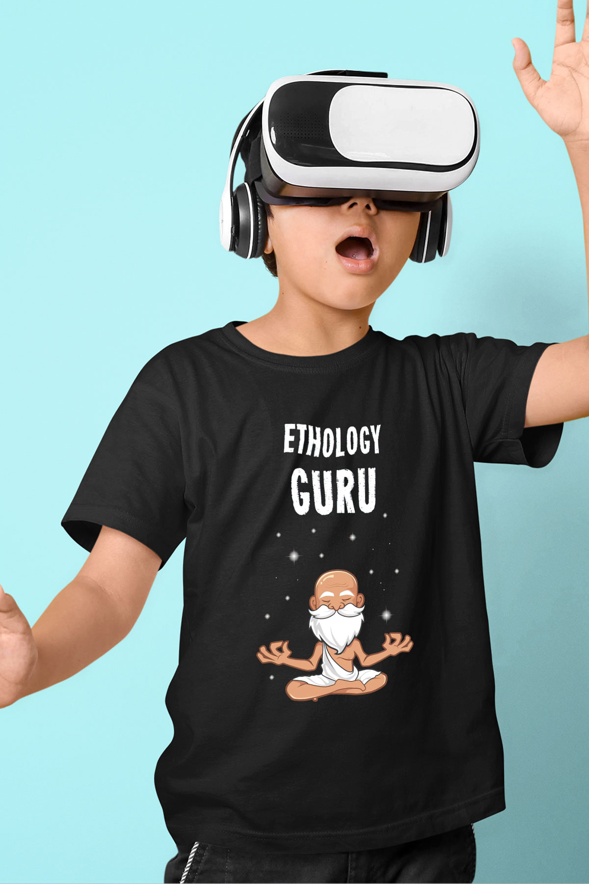 Etolojist Siyah Unisex Çocuk Tişört