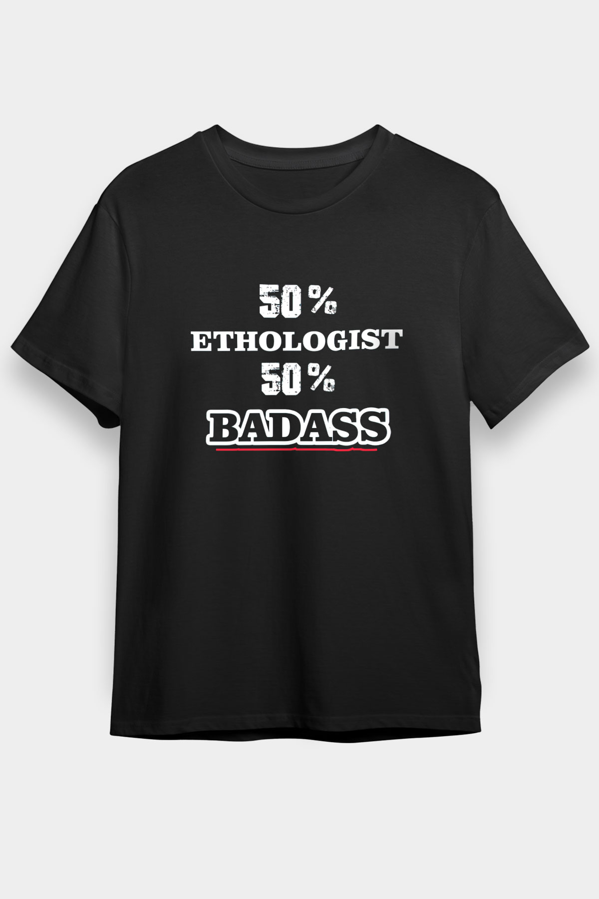Etolojist Siyah Unisex Tişört T-Shirt - TişörtFabrikası