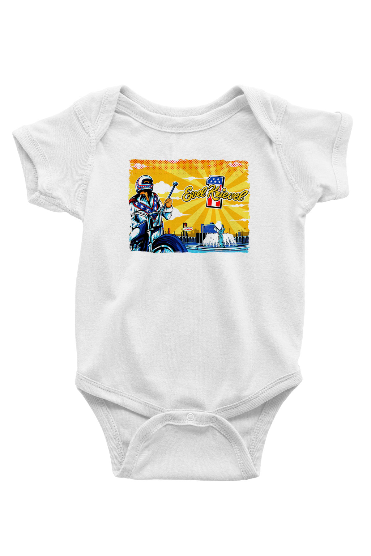 Evel Knievel Beyaz Bebek Body - Zıbın