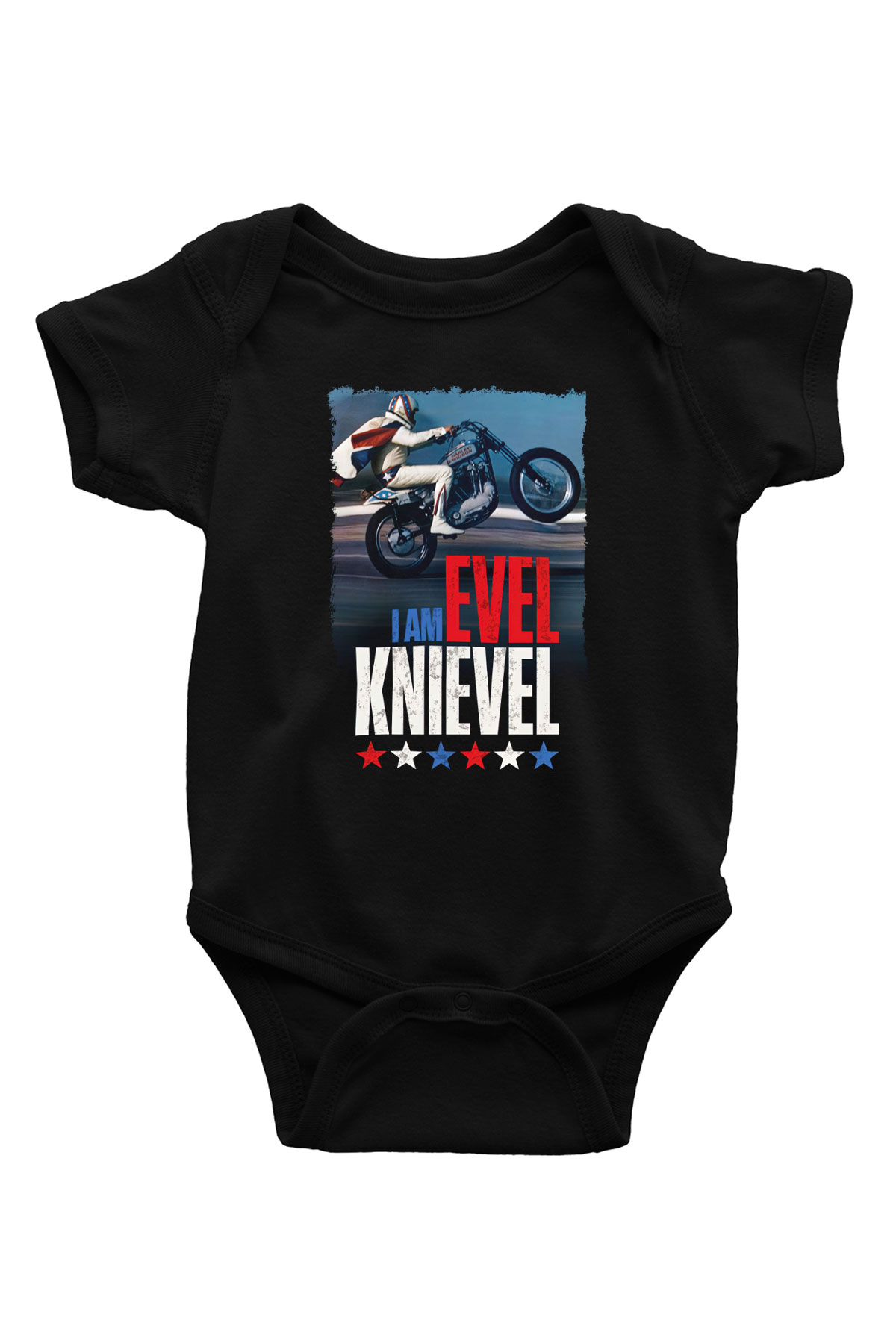 Evel Knievel Siyah Bebek Body - Zıbın