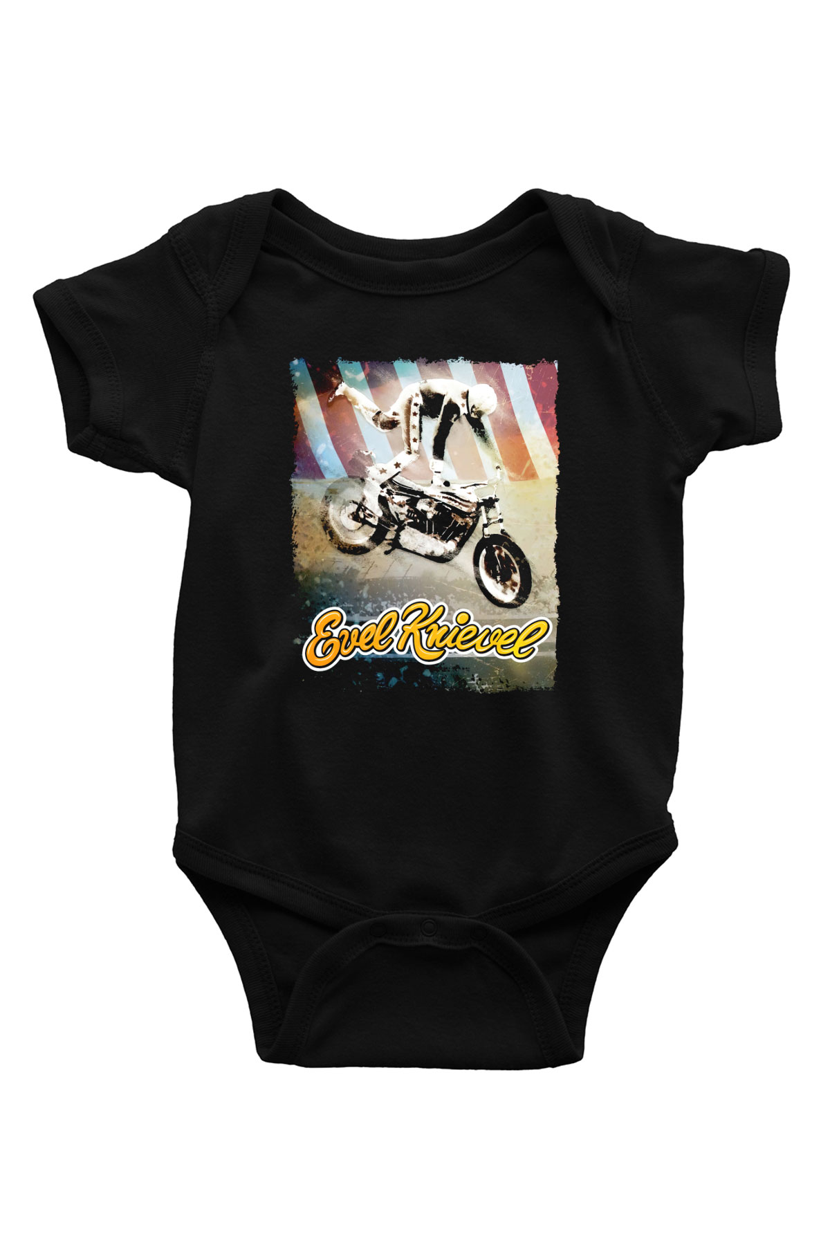 Evel Knievel Siyah Bebek Body - Zıbın