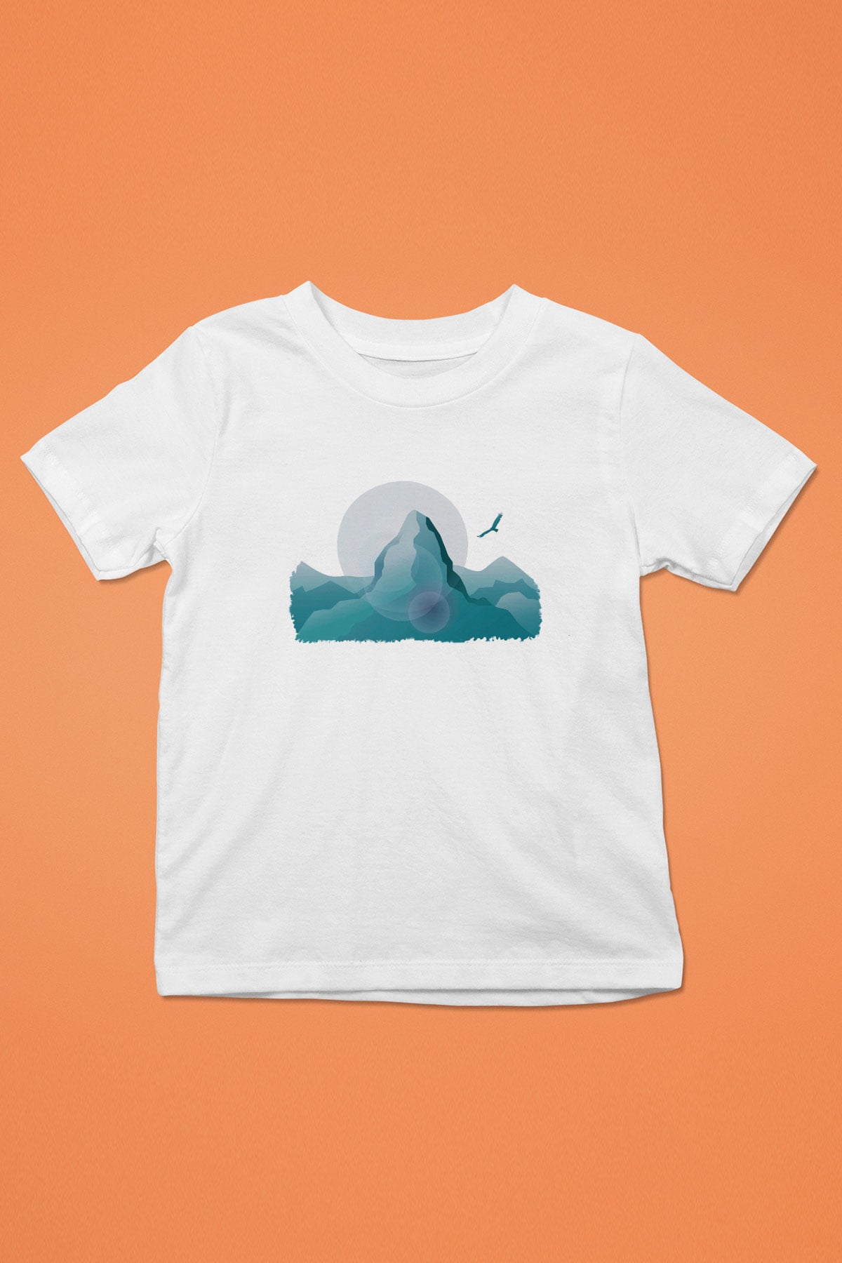 Everest Baskılı Beyaz Unisex Çocuk Tişört