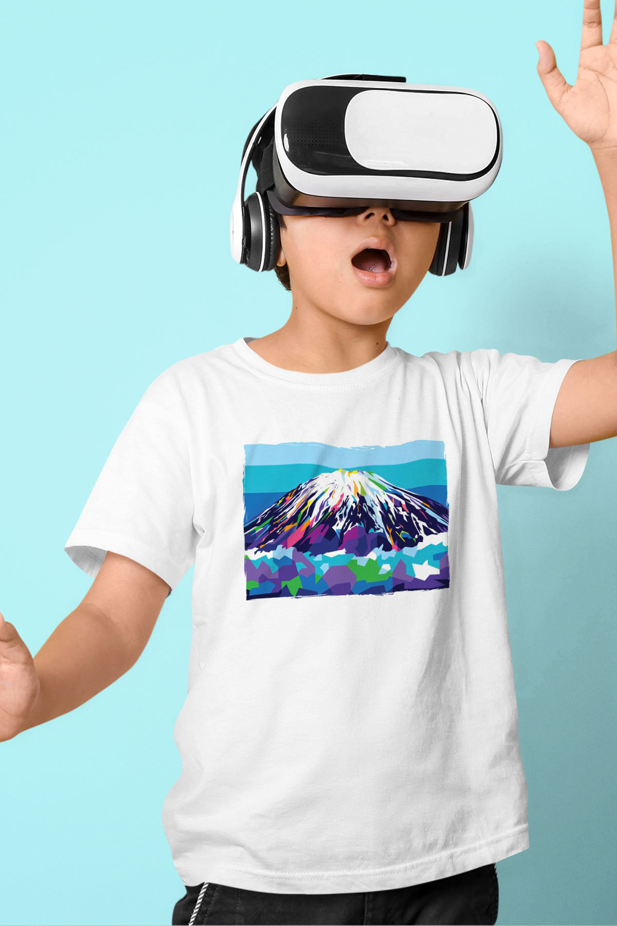 Everest Beyaz Unisex Çocuk Tişört