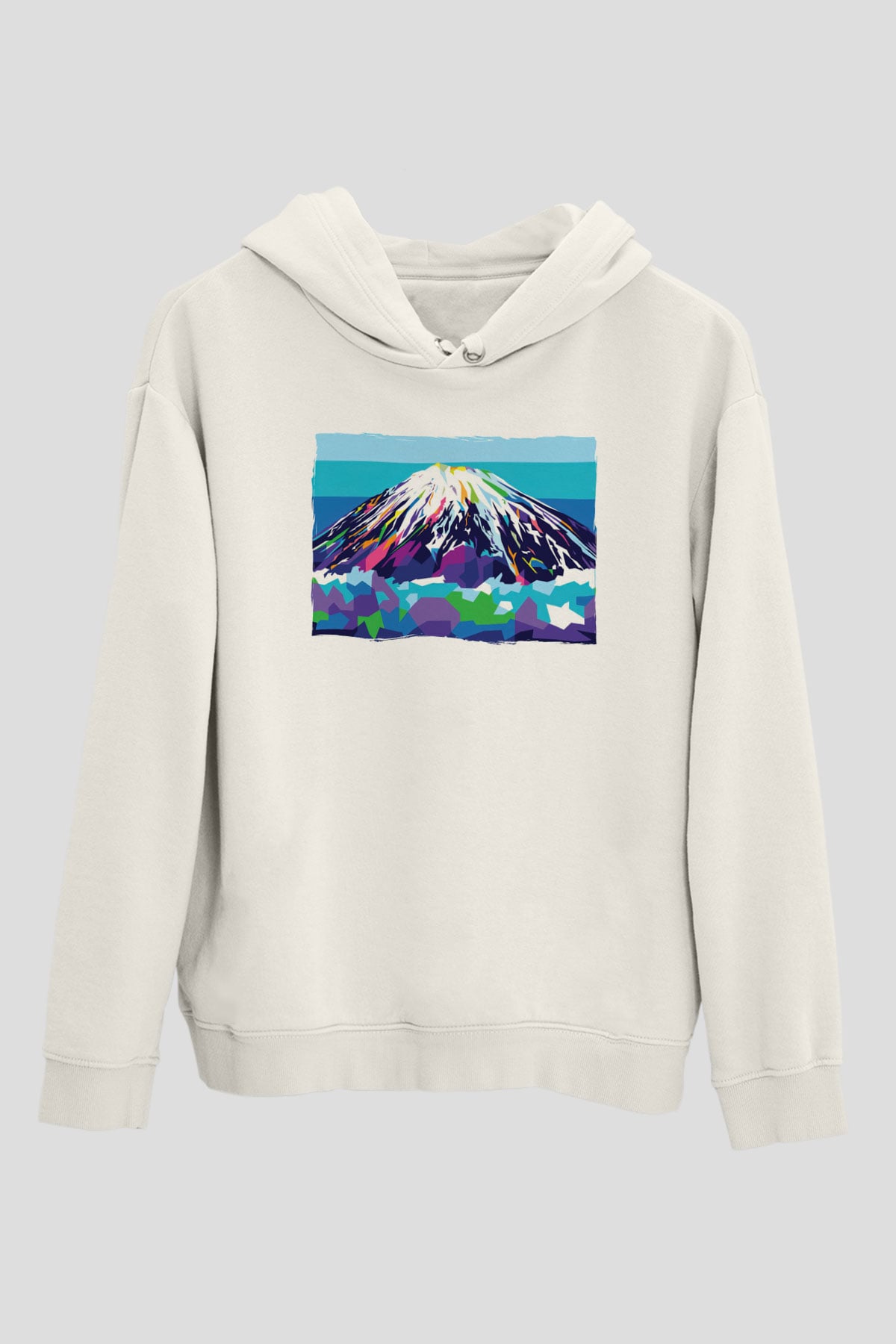 Everest Beyaz Unisex Hoodie
