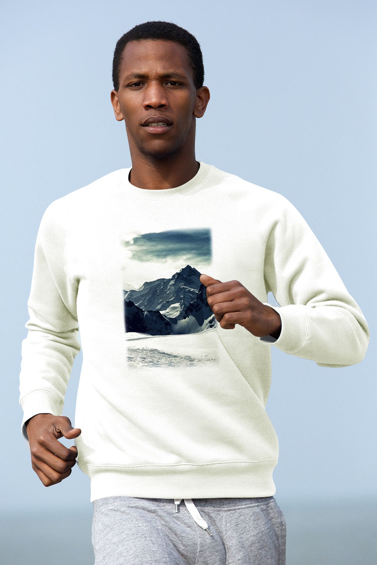 Everest Beyaz Unisex Sweatshirt