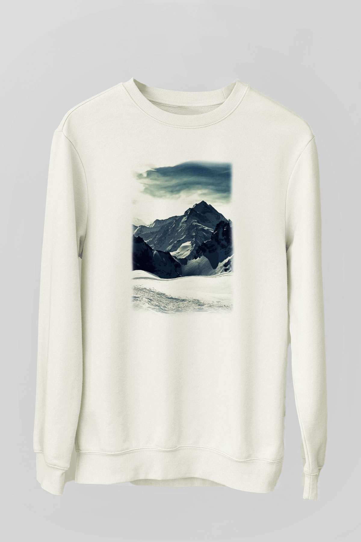 Everest Beyaz Unisex Sweatshirt