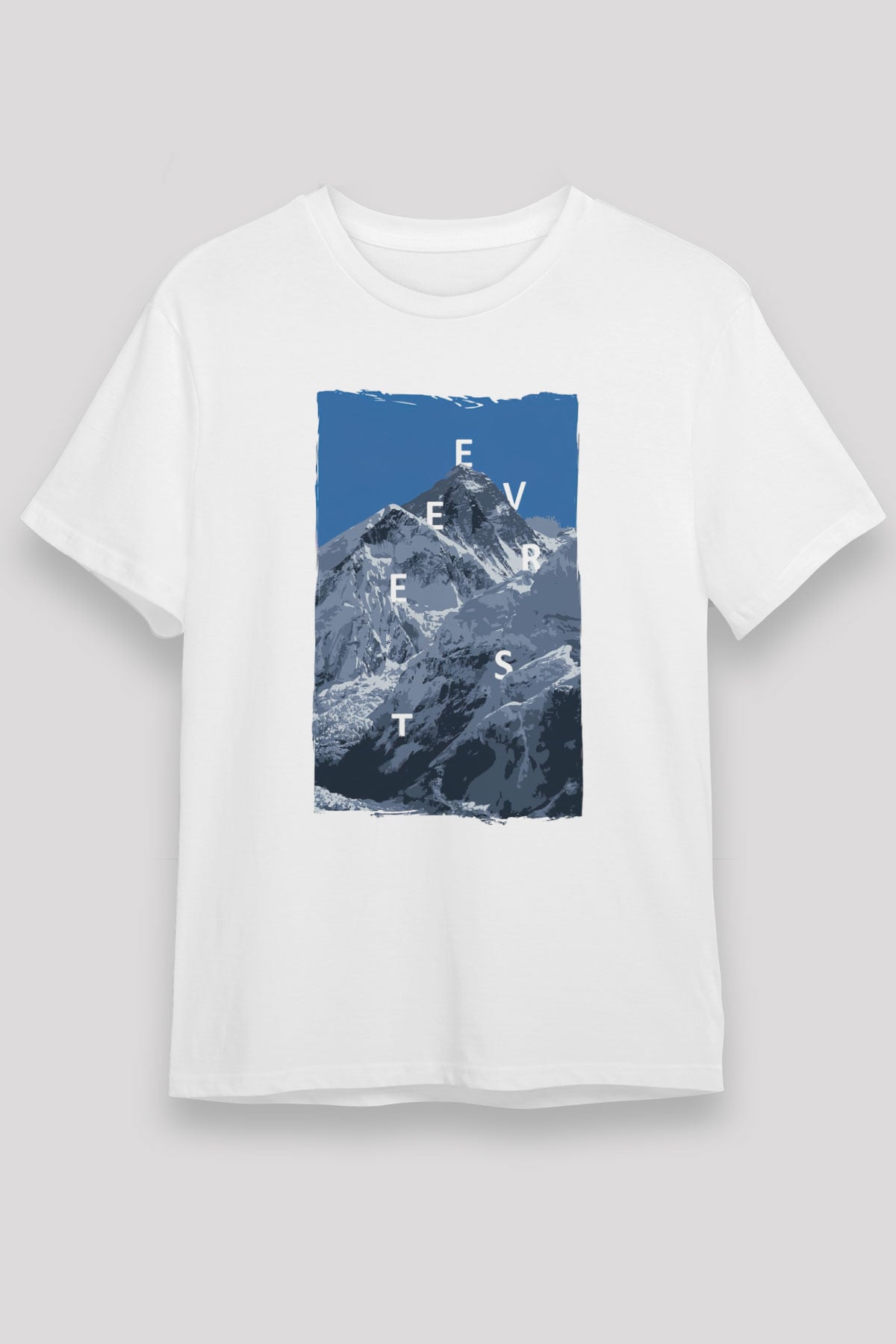 Everest Beyaz Unisex Tişört T-Shirt - TişörtFabrikası