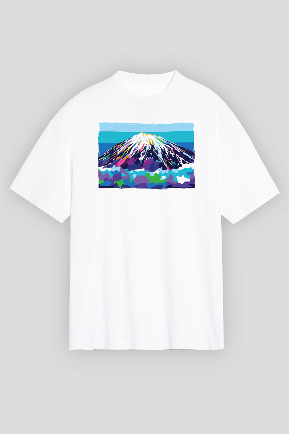 Everest Beyaz Oversize Tişört Oversize T-shirt - TişörtFabrikası
