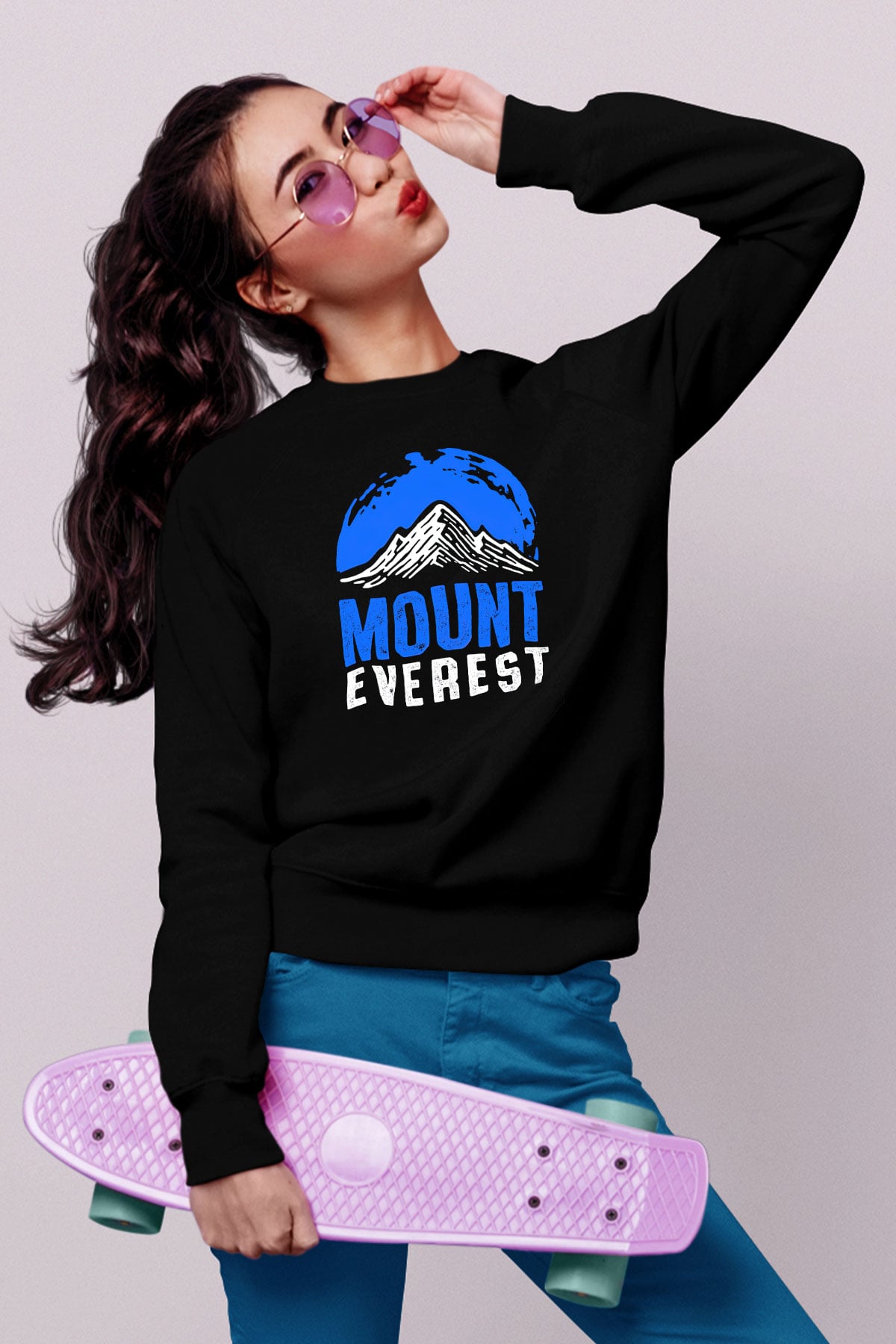 Everest Siyah Unisex Sweatshirt