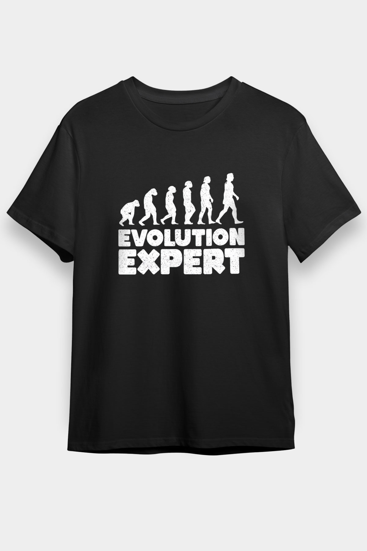 Evrim Biyoloji Baskılı Unisex Siyah Tişört - Tshirt