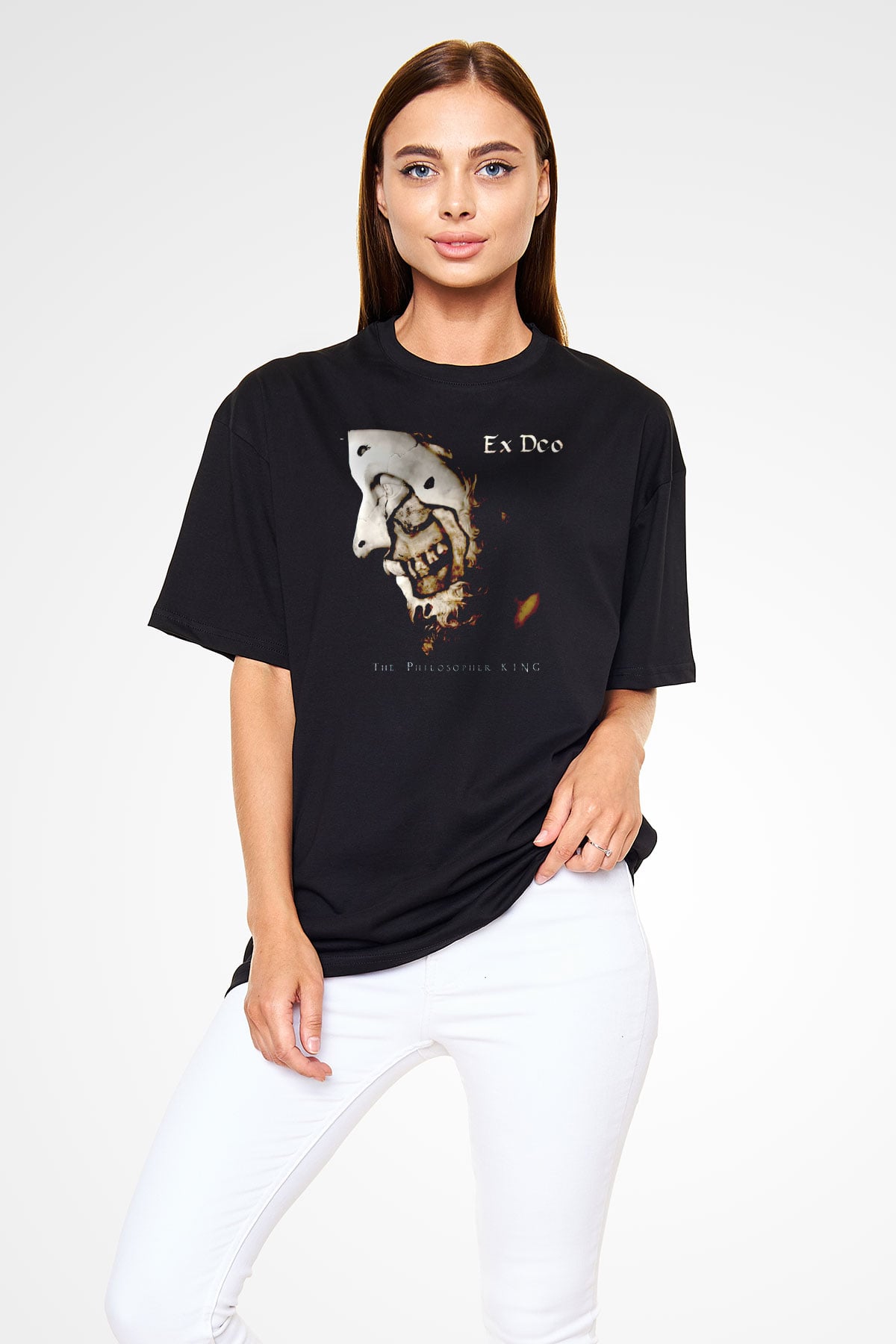 Ex Deo Siyah Oversize Tişört Oversize T-shirt - TişörtFabrikası