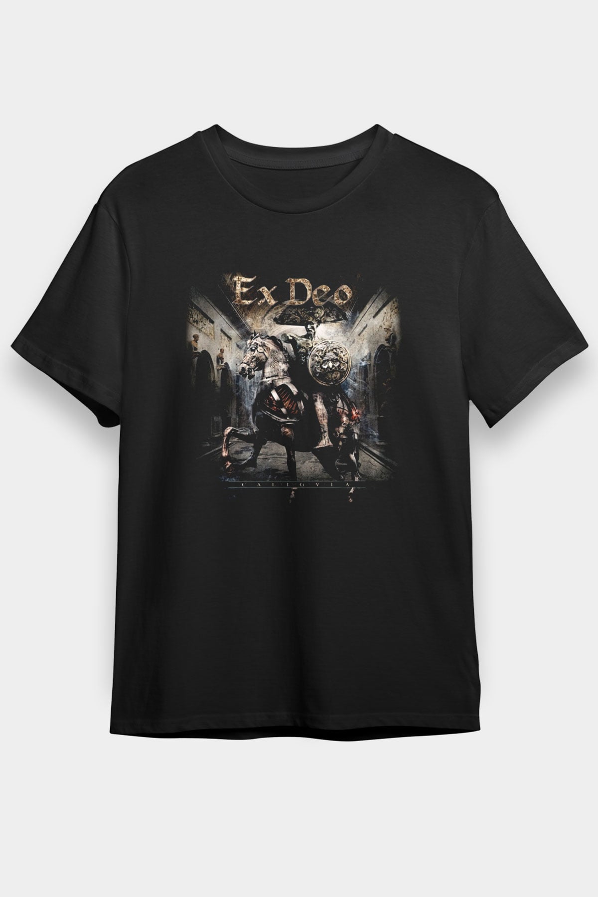Ex Deo Siyah Unisex Tişört T-Shirt - TişörtFabrikası