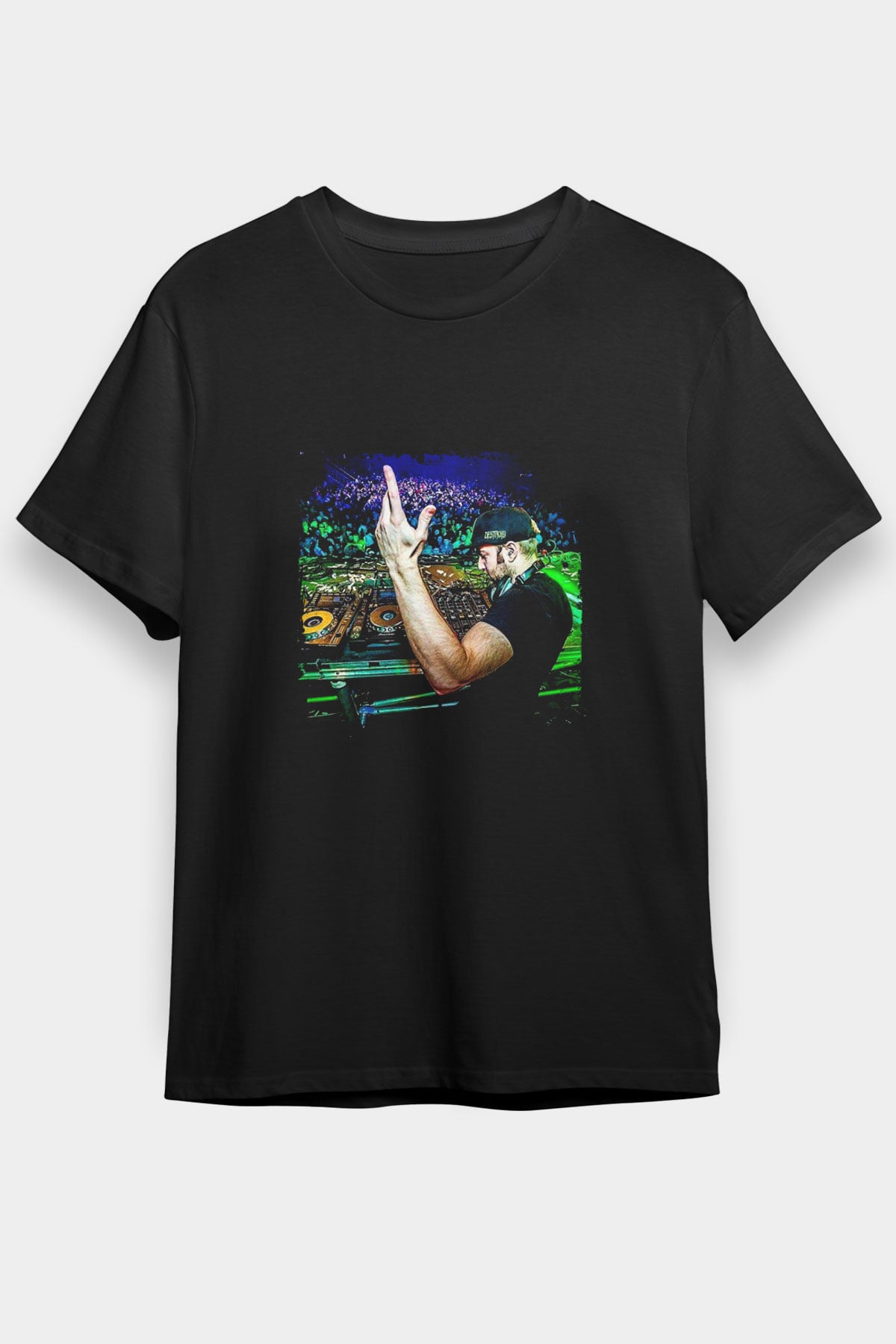 Excision Baskılı Unisex Siyah Tişört