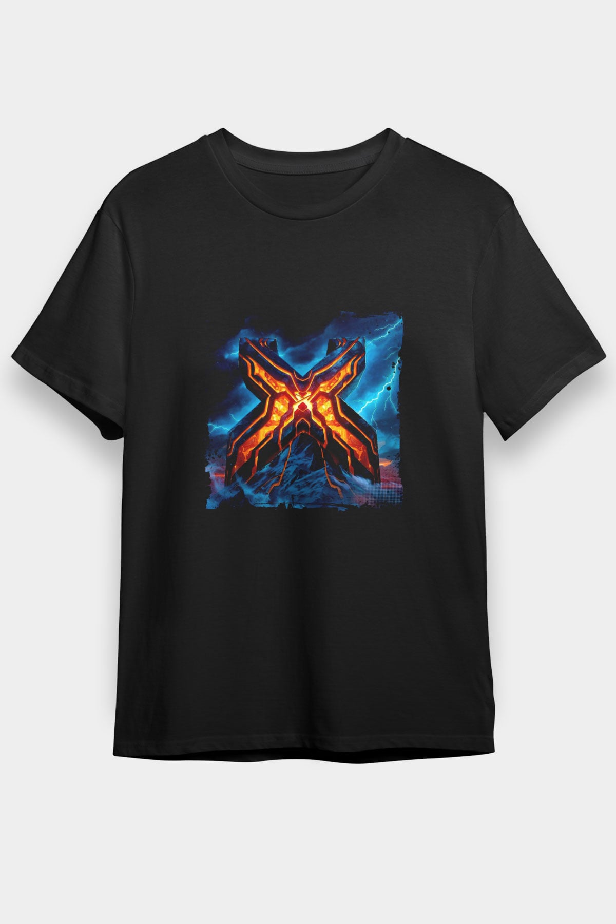 Excision Baskılı Unisex Siyah Tişört
