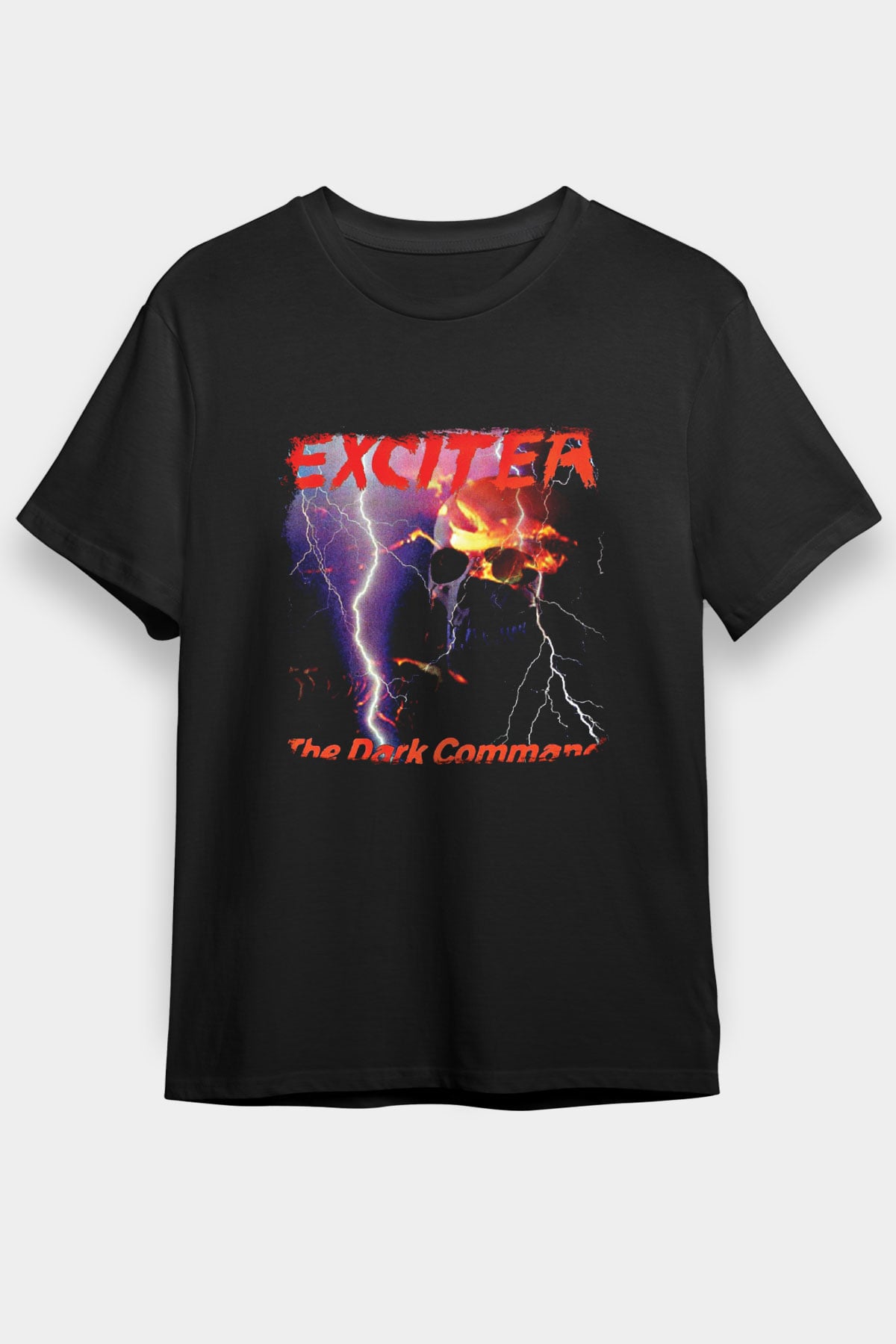 Exciter Baskılı Unisex Siyah Tişört