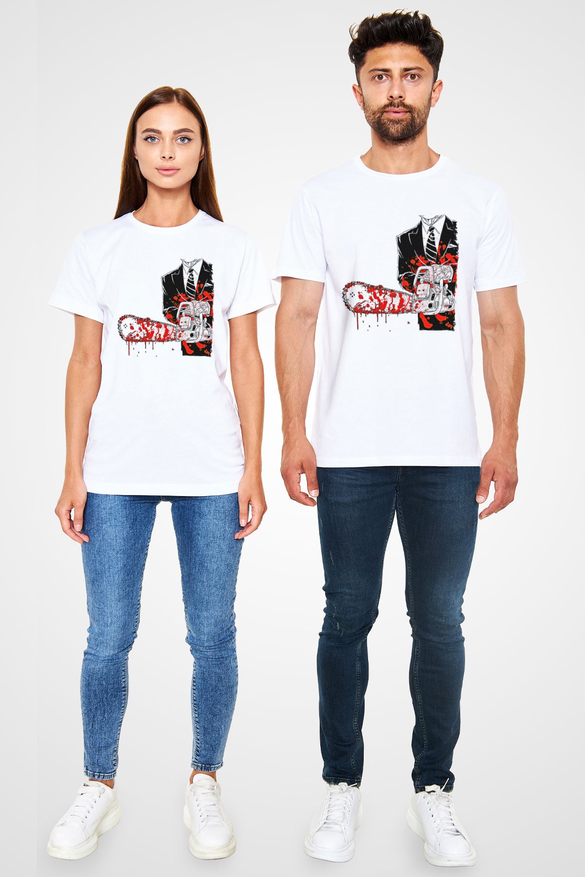 Exhumed Baskılı Unisex Beyaz Tişört - Tshirt