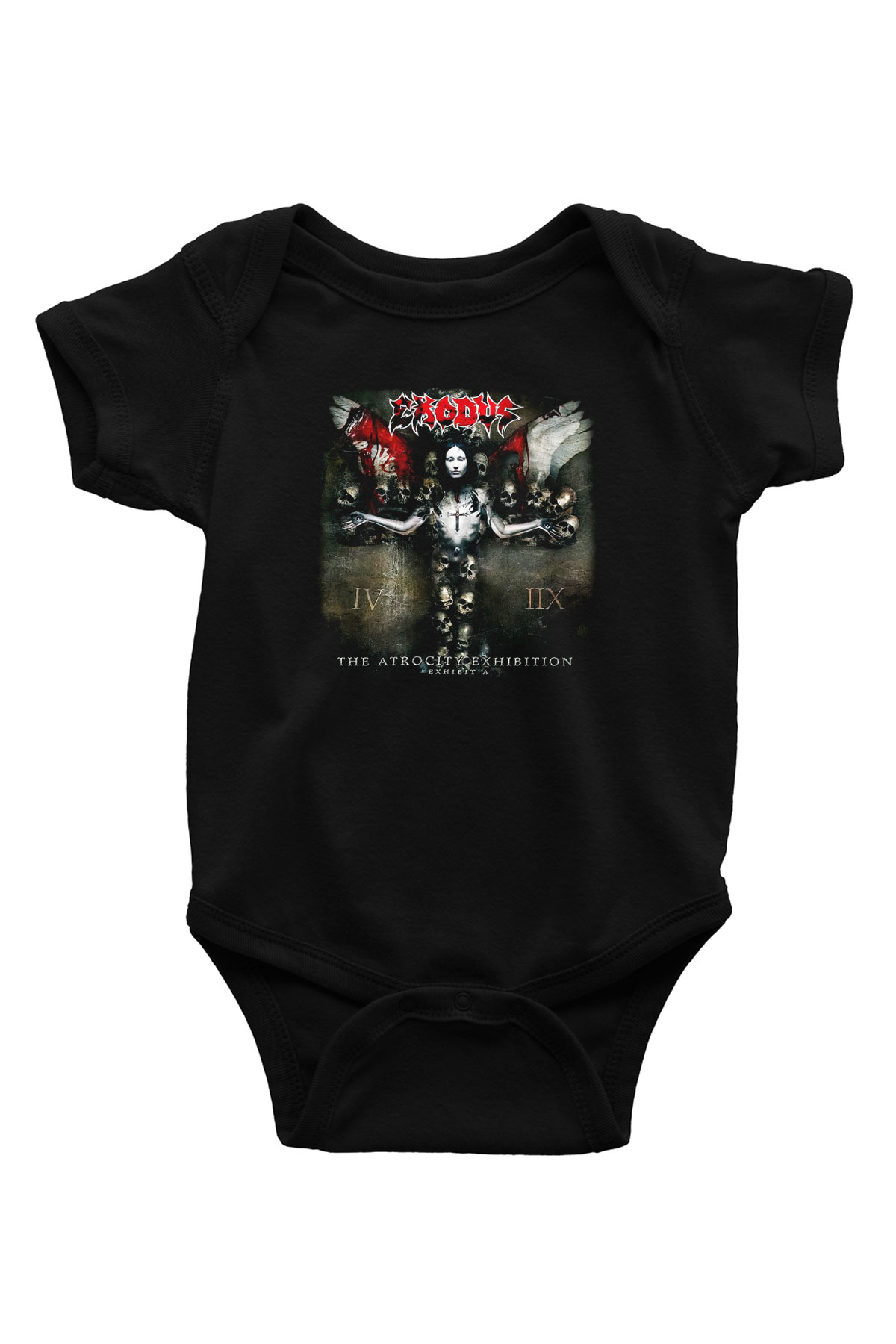 Exodus Baskılı Siyah Bebek Body - Zıbın