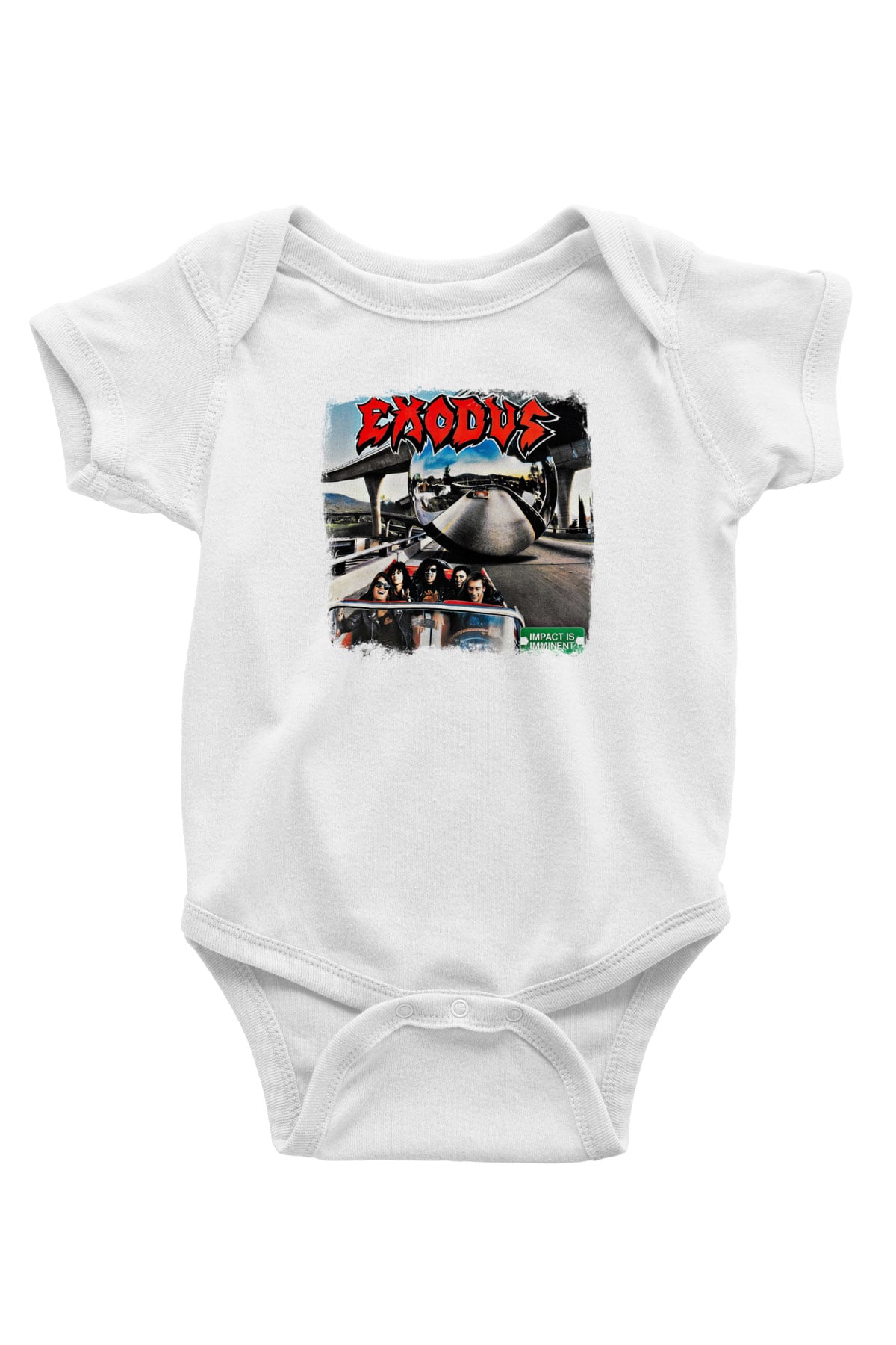 Exodus Baskılı Unisex Beyaz Bebek Body - Zıbın