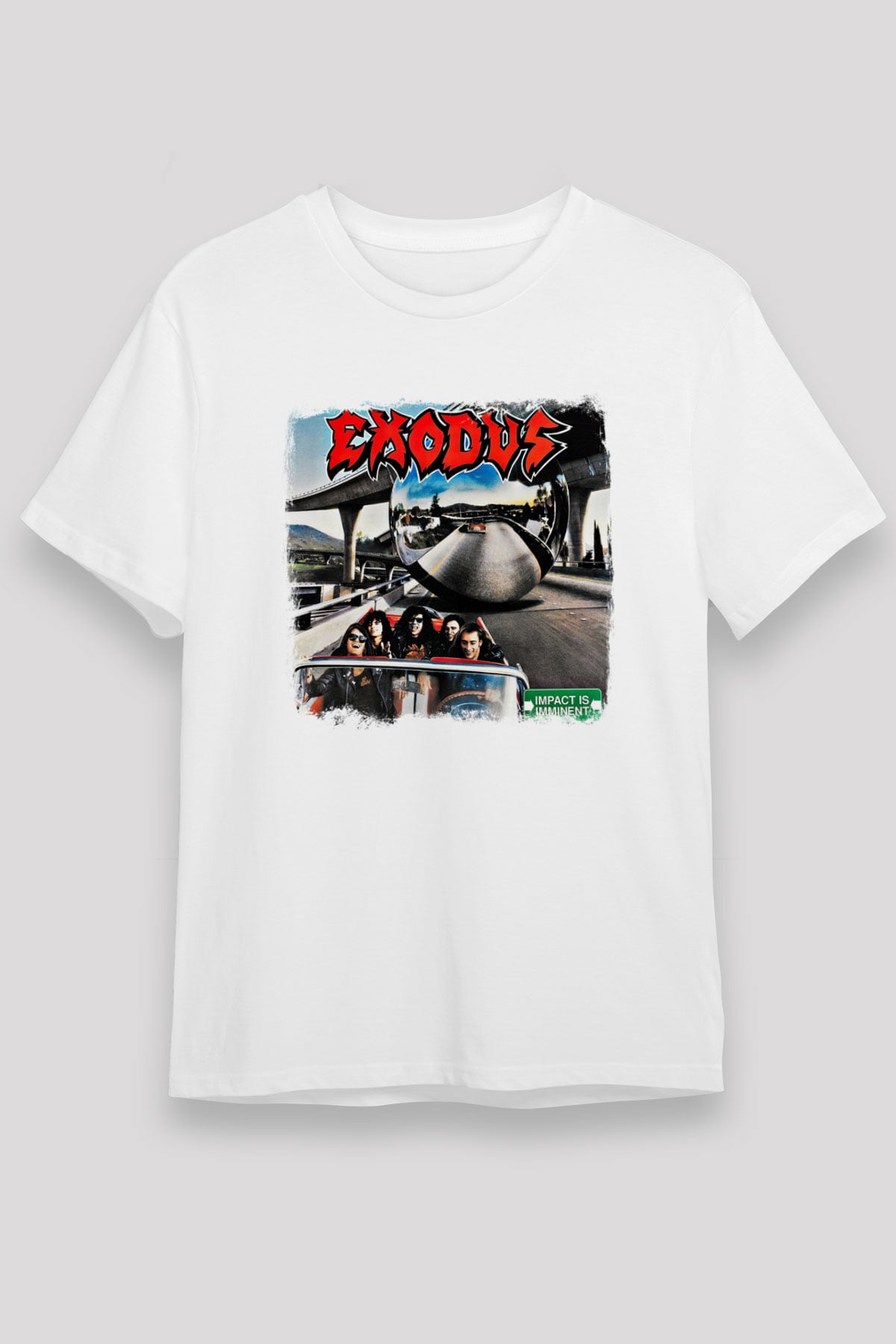 Exodus Baskılı Unisex Beyaz Tişört