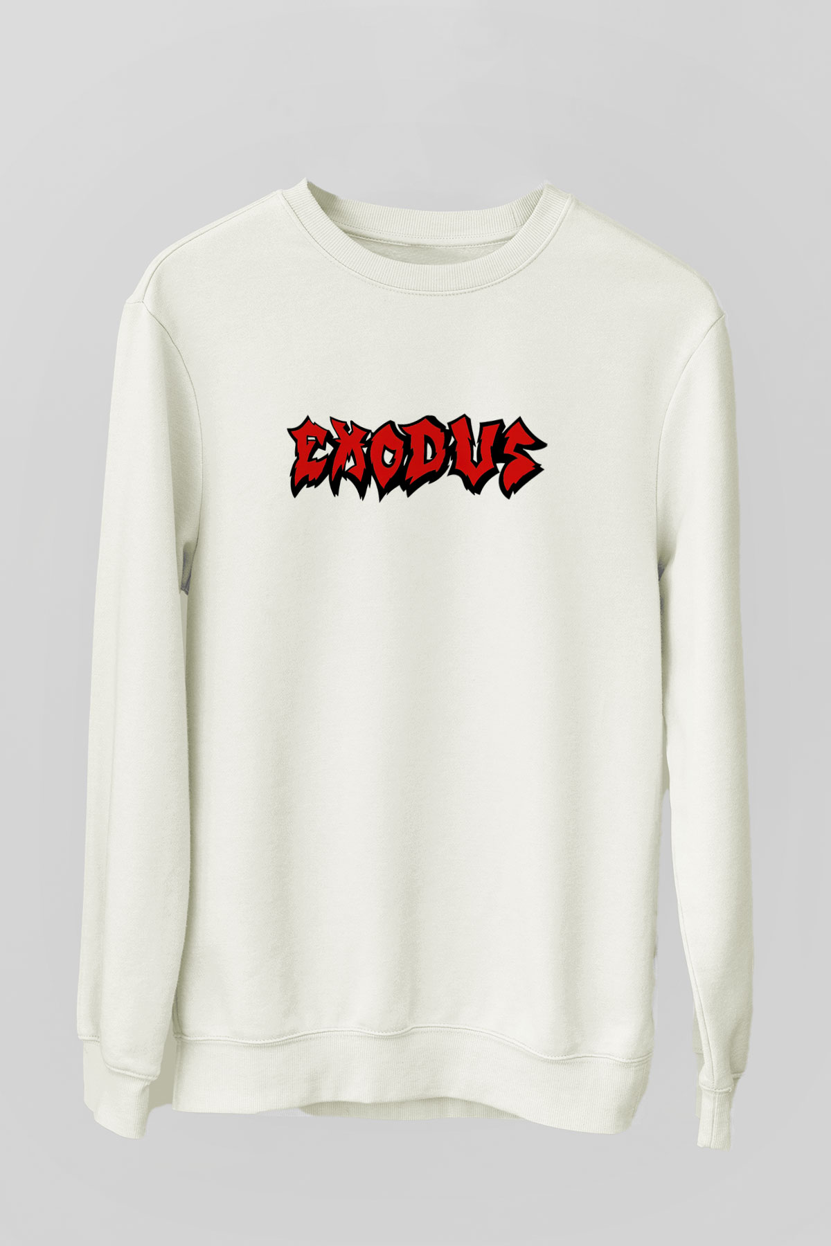 Exodus Beyaz Unisex Sweatshirt