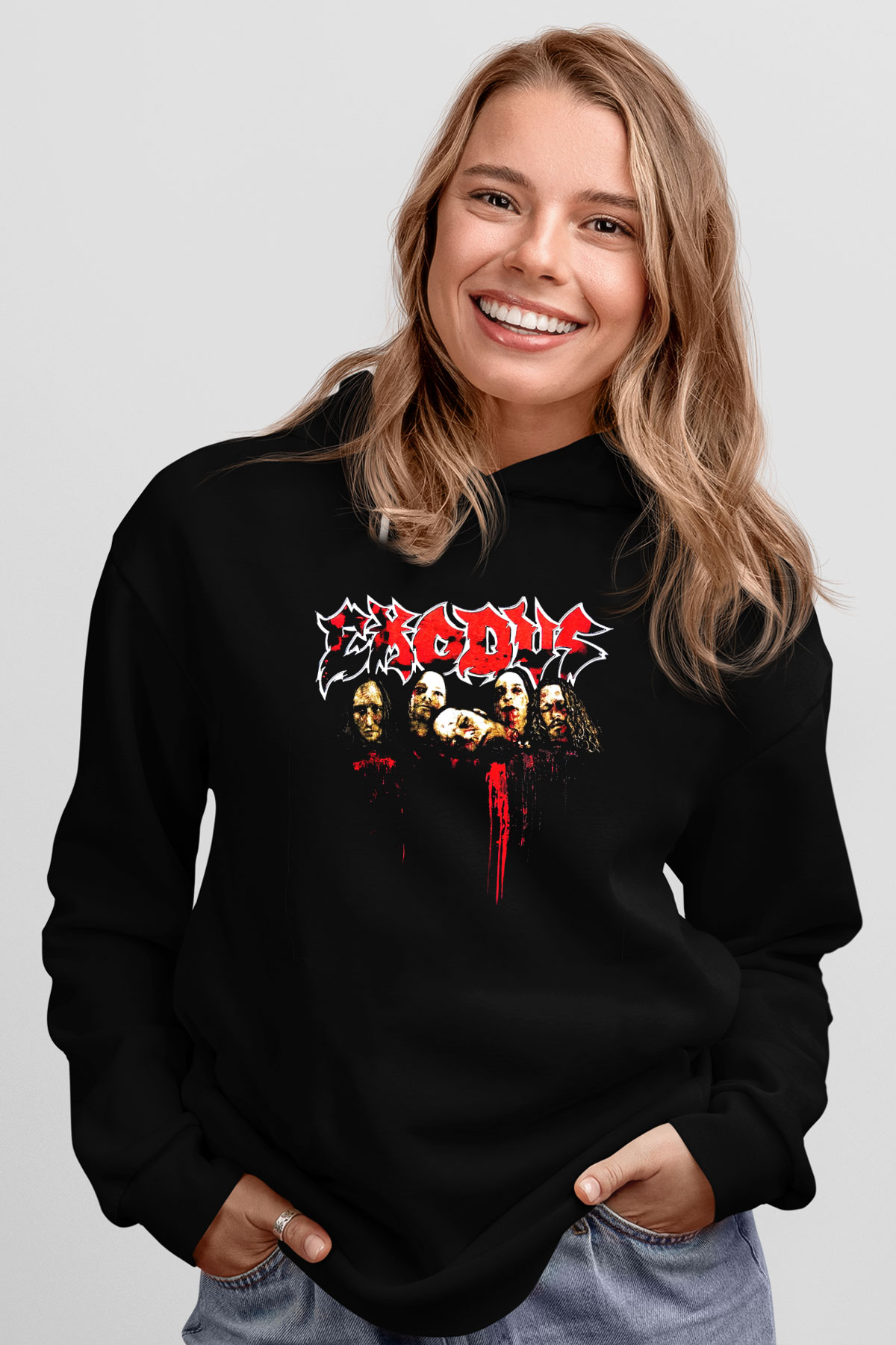 Exodus Siyah Unisex Hoodie
