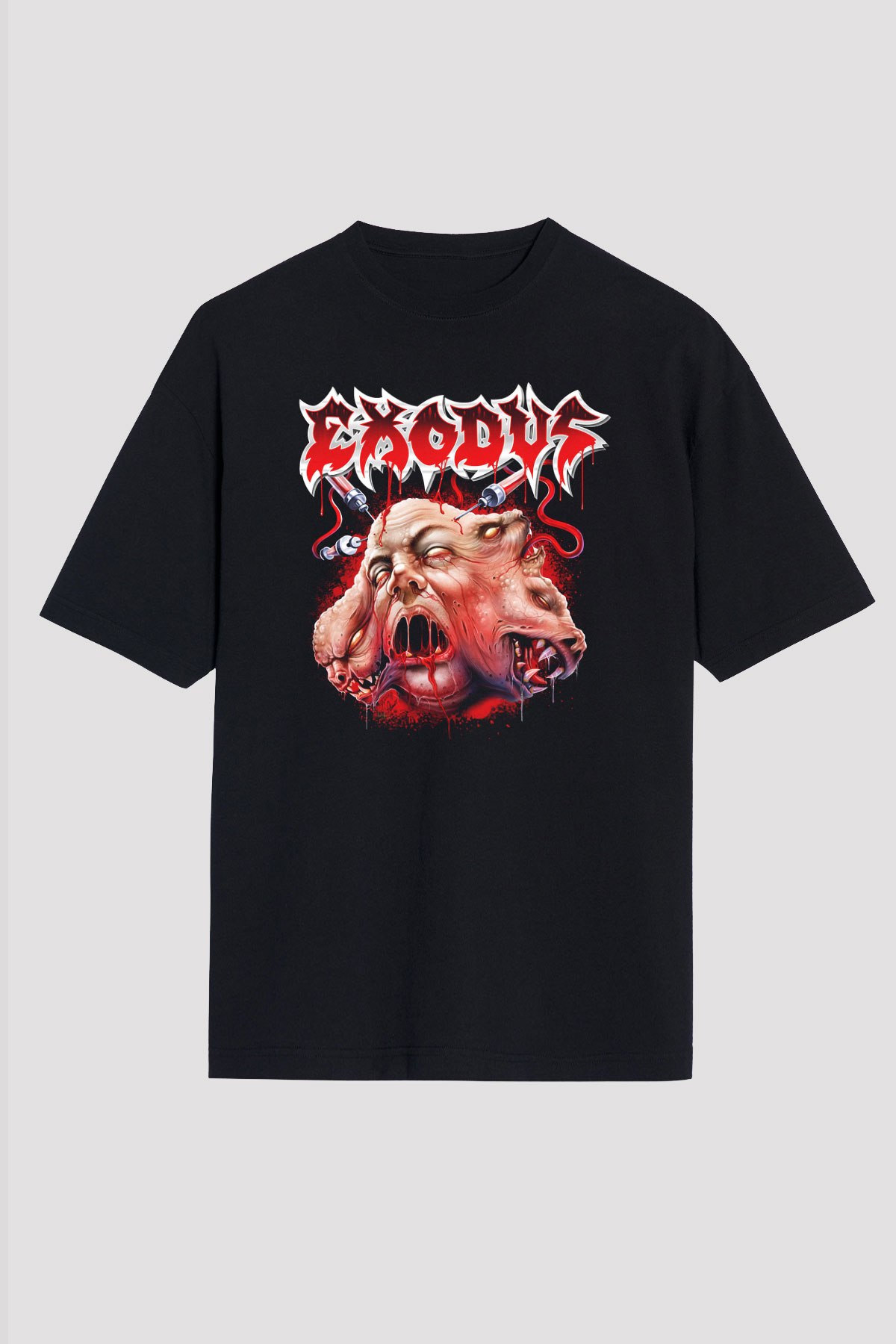 Exodus Siyah Unisex Oversize Tişört T-Shirt
