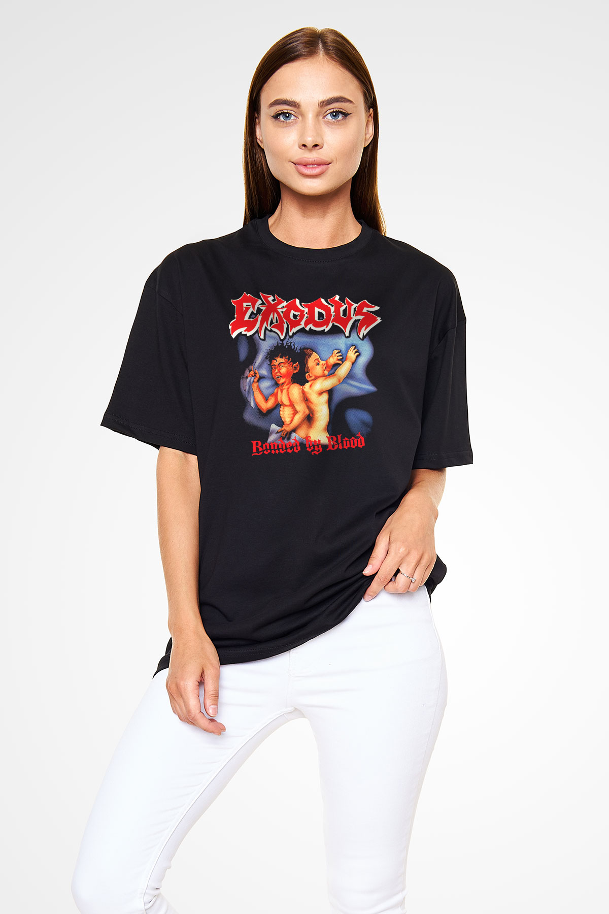 Exodus Siyah Unisex Oversize Tişört T-Shirt