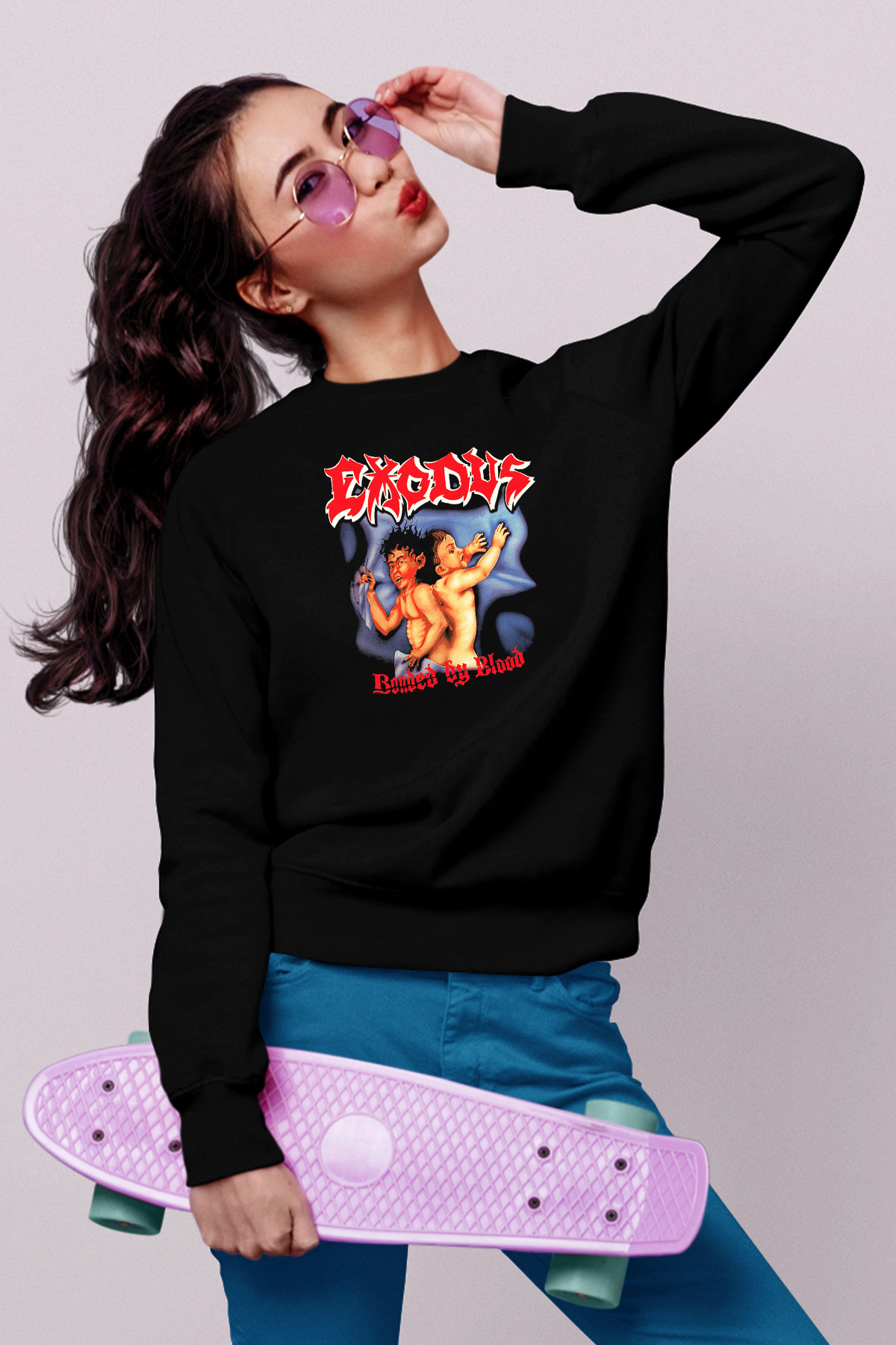 Exodus Siyah Unisex Sweatshirt