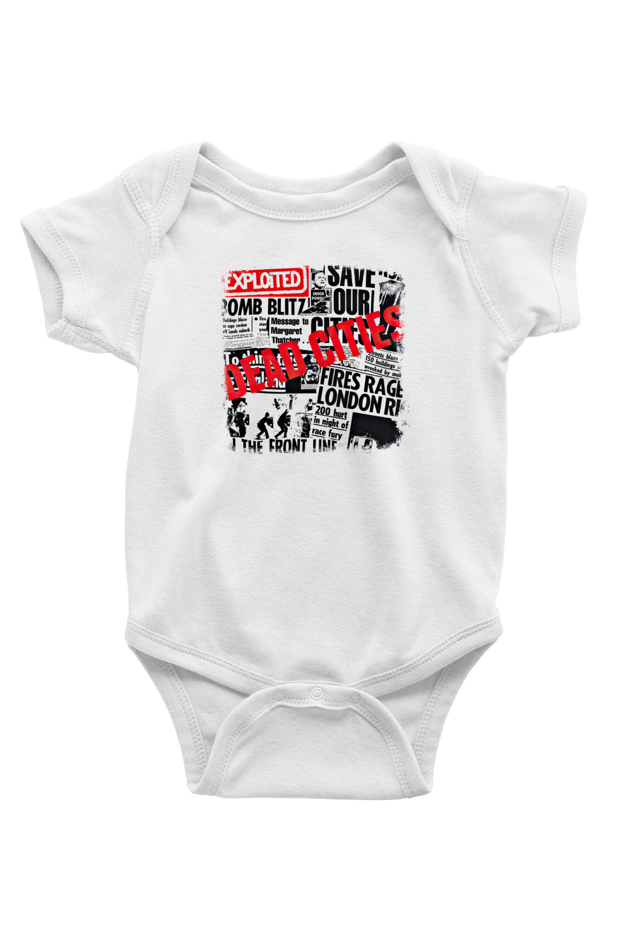 Exploited Baskılı Unisex Beyaz Bebek Body - Zıbın