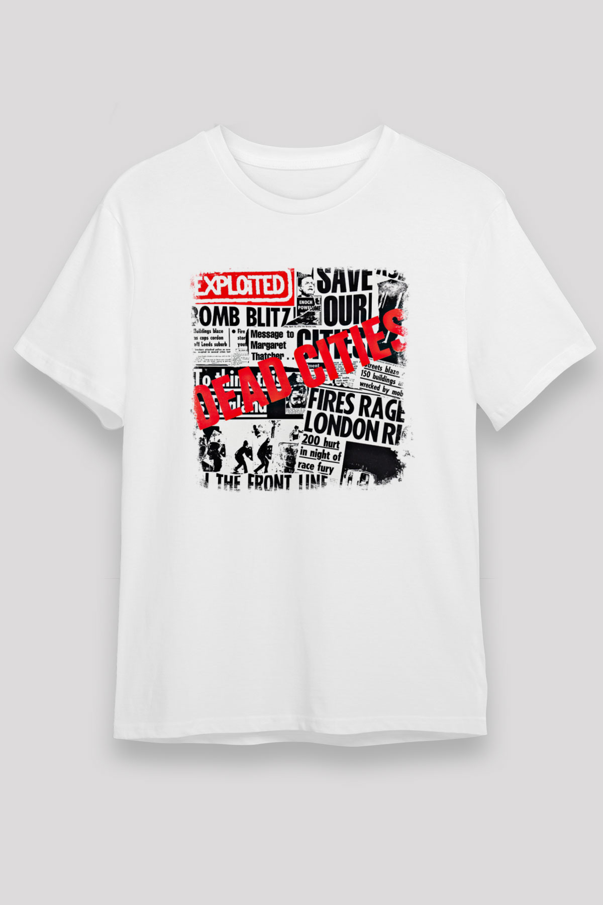 Exploited Baskılı Unisex Beyaz Tişört