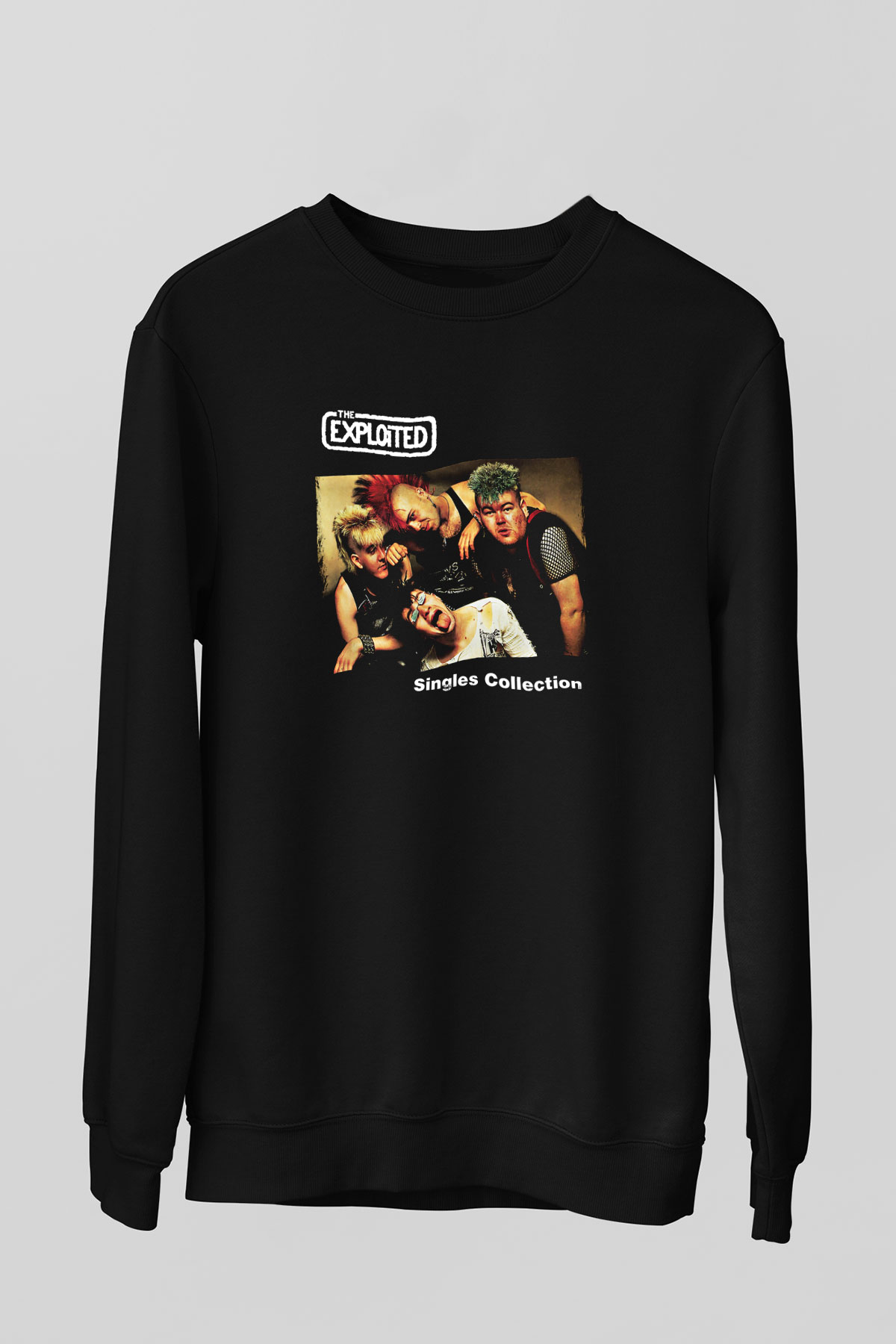 Exploited Baskılı Unisex Siyah Sweatshirt