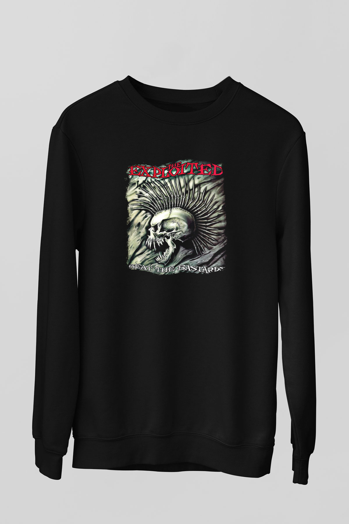 Exploited Baskılı Unisex Siyah Sweatshirt
