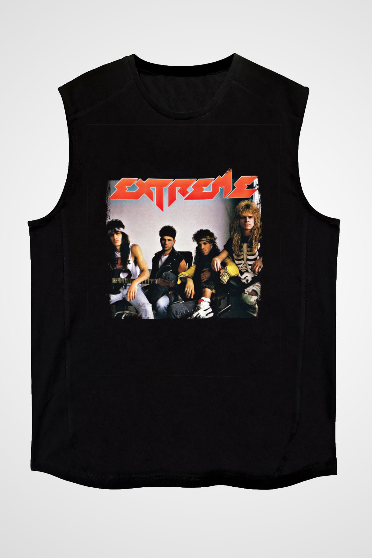 Extreme Baskılı Unisex Siyah Kolsuz Tişört