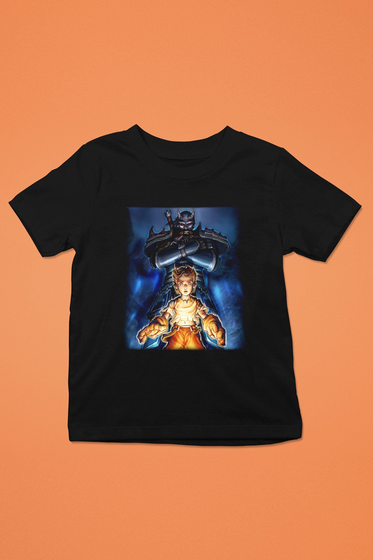 Fable Baskılı Siyah Unisex Çocuk Tişört