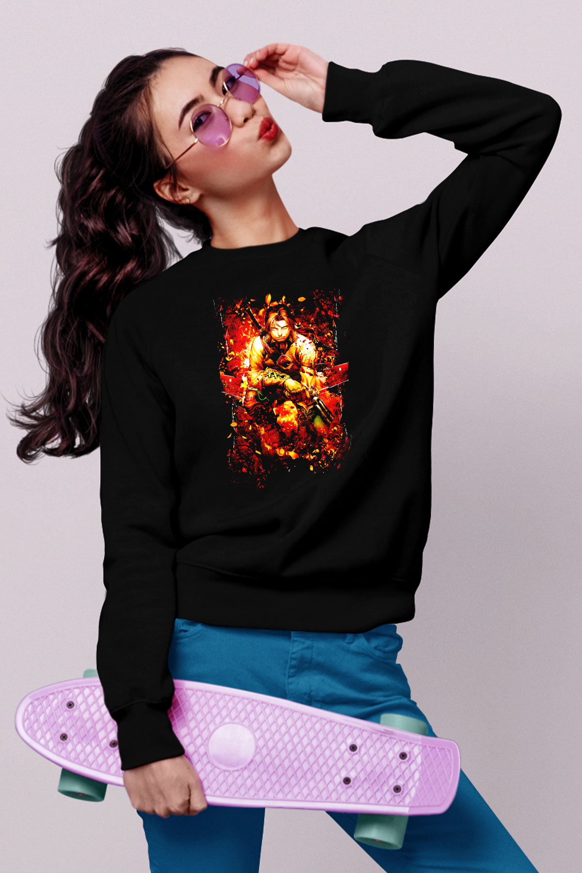 Fable Siyah Unisex Sweatshirt