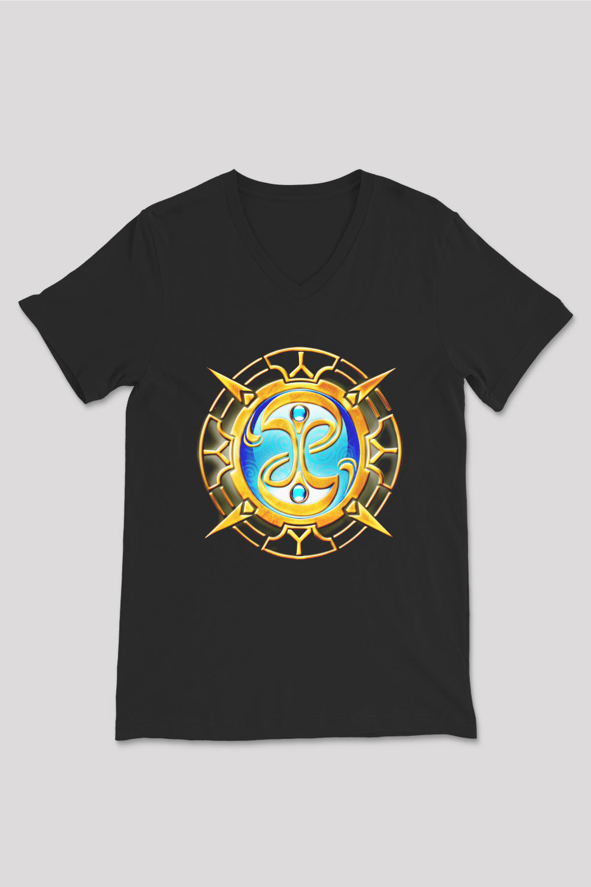 Fable Siyah Unisex V Yaka Tişört